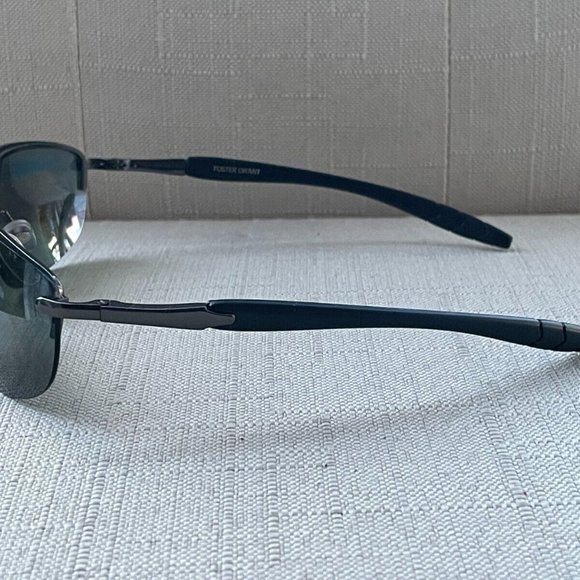 Foster Grant Men Sunglasses Half Rim Black/Gunmetal Tone Eye Wear - Picture 12 of 12